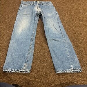 Wrangler Authentic 34/32 Blue Men’s Straight fleece Insulated lined warm Jean